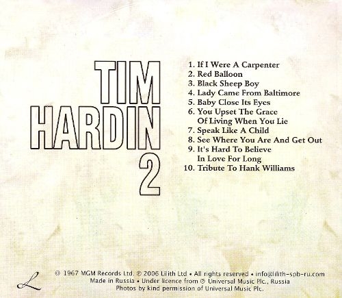 Tim Hardin - Tim Hardin 2 (Reissue) (1967/2006)