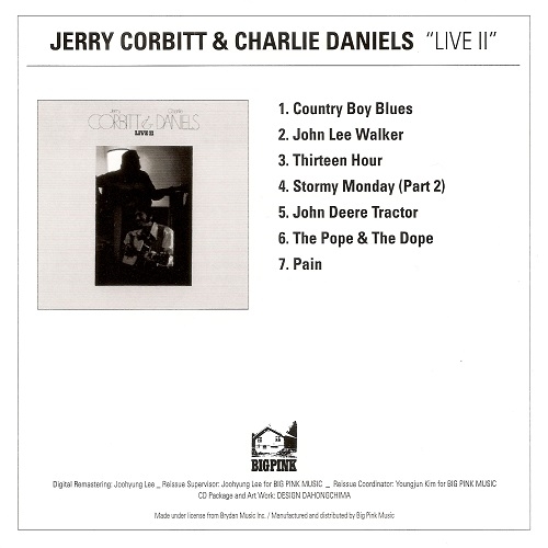 Jerry Corbitt & Charlie Daniels – Live II (Korean Remastered) (1971/2011)