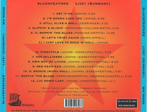 Blackfeather - Live Sunbury (Remastered) (1974/2005)