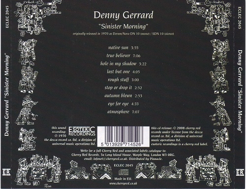 Denny Gerrard - Sinister Morning (Remastered) (1970/2008)