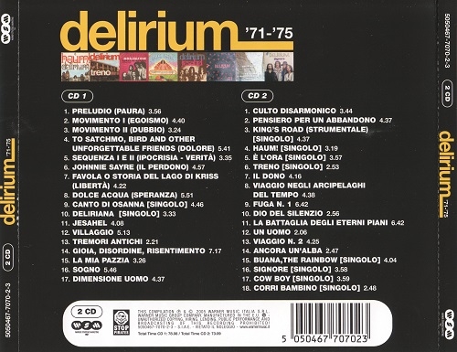 Delirium - Delirium '71-'75 (Reissue, Remastered) (1974-75/2005)