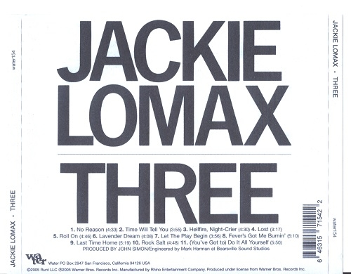 Jackie Lomax - Three (Reissue) (1972/2005)