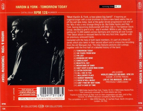 Hardin & York - Tomorrow Today (Reissue) (1969-70/1994)