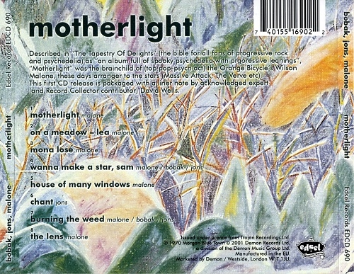 Bobak, Jons, Malone - Motherlight (Reissue) (1970/2001)