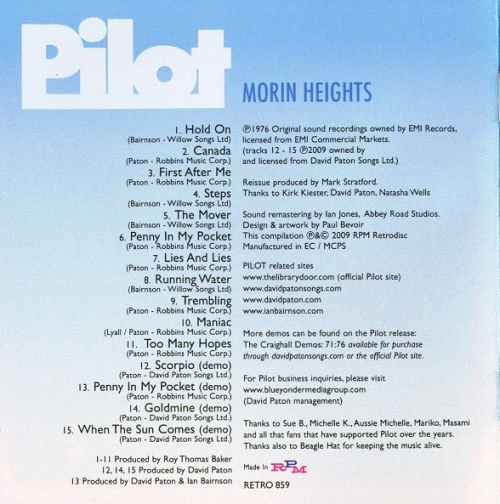 Pilot - Morin Heights (Reissue) (1976/2009)