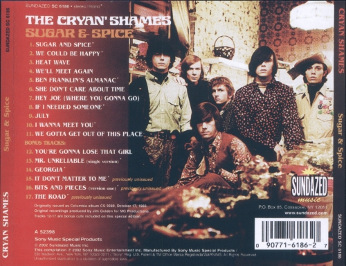 The Cryan' Shames - Sugar And Spice (Reissue) (1966/2002)