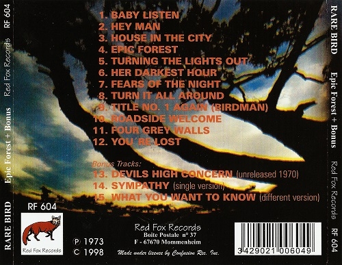 Rare Bird - Epic Forest (Reissue) (1972/1998)