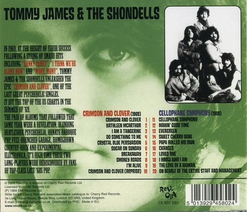 Tommy James & The Shondells - Crimson And Clover / Cellophane Symphony (1969/2009)