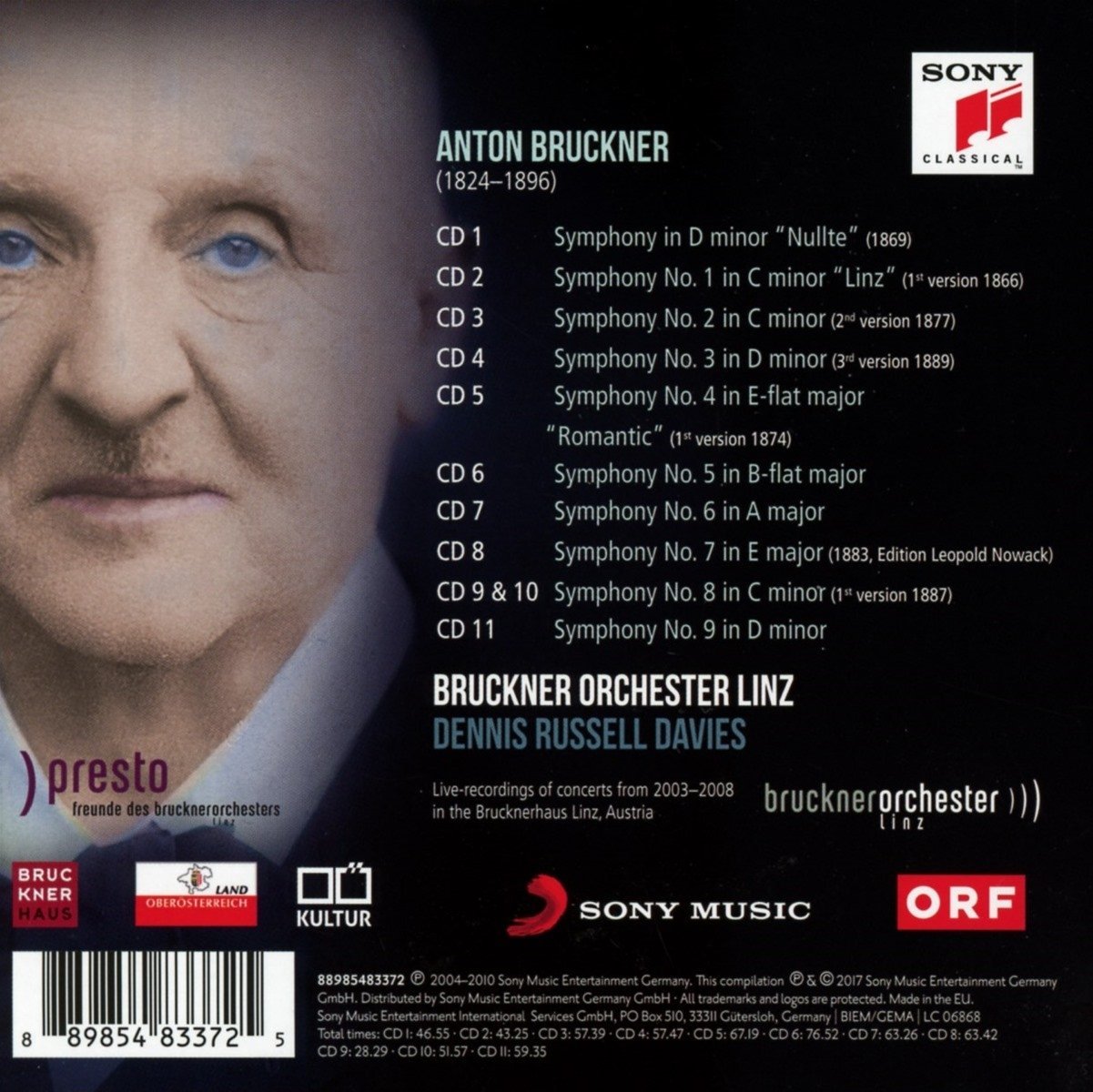 Bruckner Orchester Linz, Dennis Russell Davies - The Complete Bruckner Symphonies (2017)