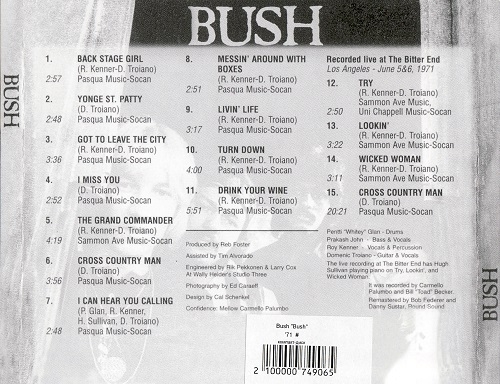 Bush - Bush (Reissue) (1971/1995)