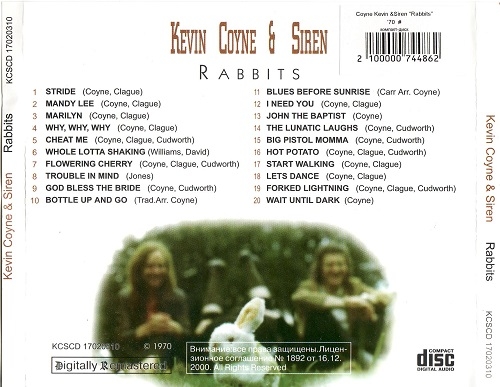 Siren & Kevin Coyne - Rabbits (Reissue) (1969-70/1994)