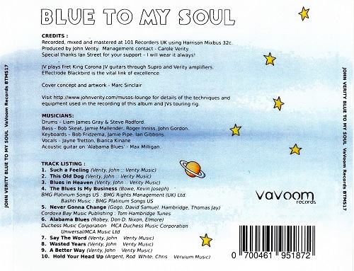 John Verity - Blue To My Soul (2017)