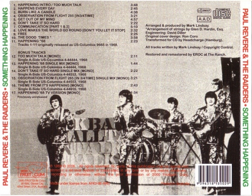 Paul Revere & The Raiders Featuring Mark Lindsay - Something Happening (Reissue, Remastered) (1968/2006)