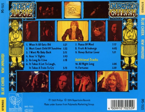 Blue Cheer - New! Improved! (Reissue, Bonus Tracks) (1969/1994)