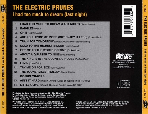 The Electric Prunes - I Had Too Much To Dream (Last Night) (Reissue) (1967/2000)