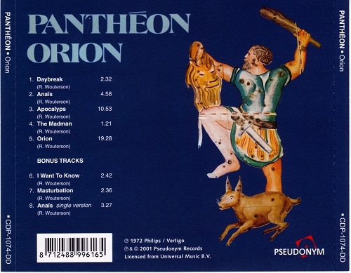 Pantheon - Orion (Reissue) (1972/2001)