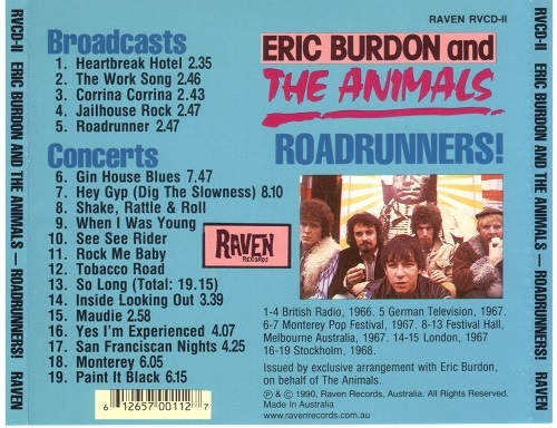 Eric Burdon And The Animals - Roadrunners! (1966-68/1990) Lossless