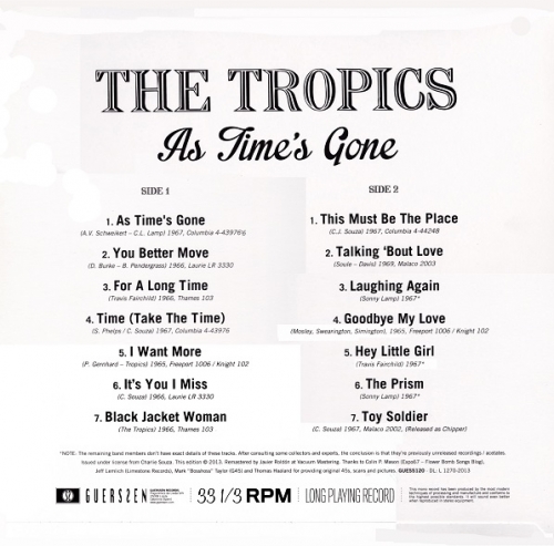 The Tropics - As Time's Gone (Reissue) (1965-1969/2013)