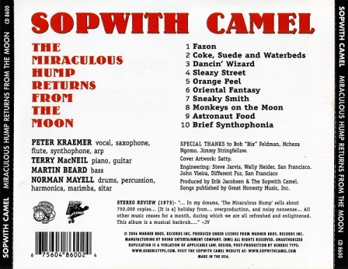 Sopwith Camel - The Miraculous Hump Returns The Moon (Reissue) (1973/2006)