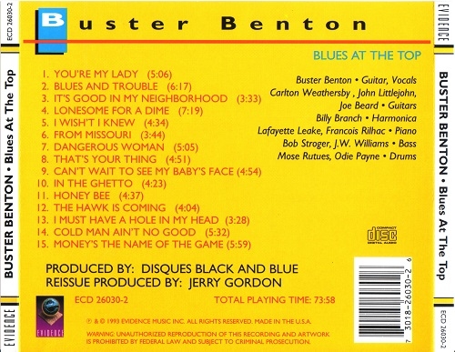 Buster Benton - Blues At The Top (Reissue) (1993)