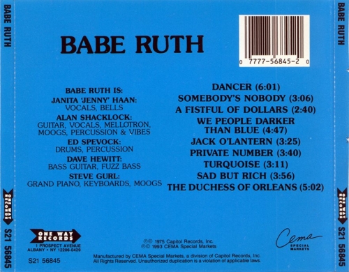 Babe Ruth - Babe Ruth (Reissue) (1975/1993)