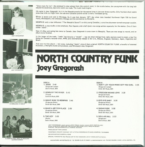 Joey Gregorash - North Country Funk (Korean Remastered) (1971/2014) Lossless