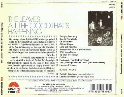 The Leaves - All The Good That's Happening (Remastered, Expanded Edition) (1966-67/2011)