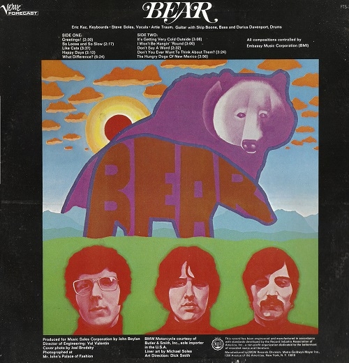 Bear - Greetings, Children of Paradise (1968) Vinyl Rip