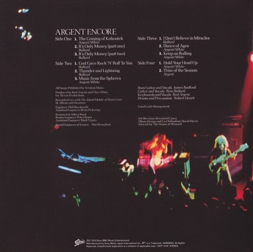 Argent - Encore: Live in Concert (Japan Remastered) (1974/2008)