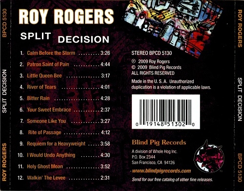 Roy Rogers - Split Decision (2009)
