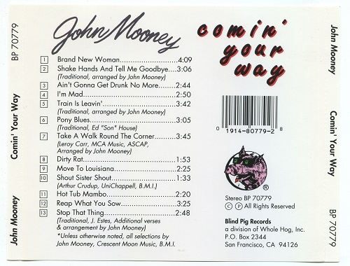 John Mooney - Comin' Your Way (Reissue) (1972/2002)