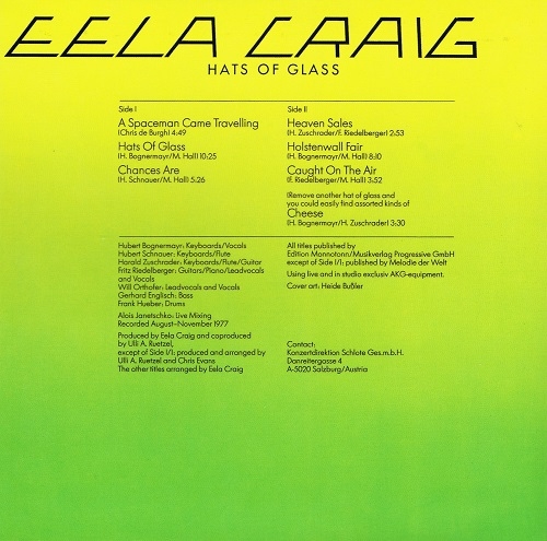 Eela Craig - Hats Of Glass (Japan Remastered) (1978/2009)