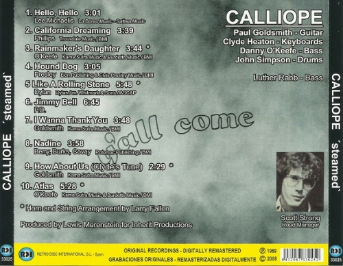 Calliope - Steamed (Reissue) (1969/2008) Lossless