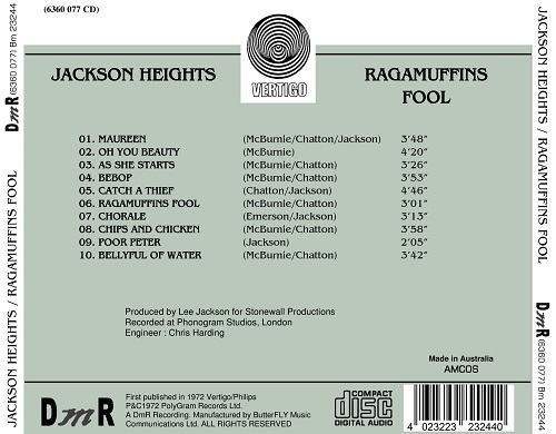 Jackson Height - Ragamuffins Fool (Reissue) (1972/1993)