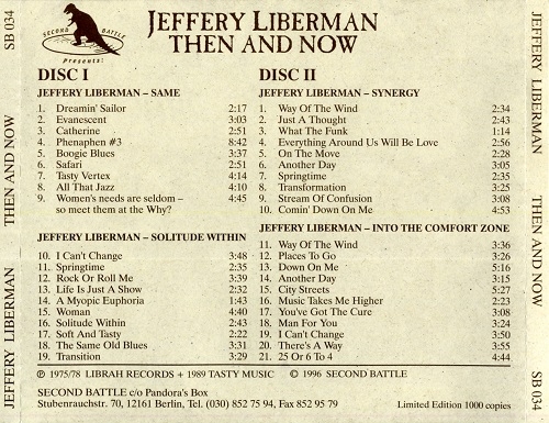 Jeff Liberman - Then And Now (1975-89/1996)