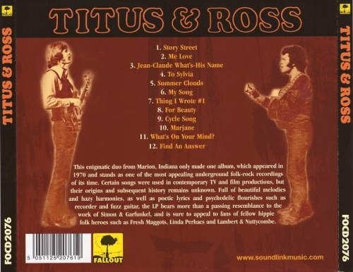 Titus And Ross - Titus And Ross (Reissue) (1970/2008)