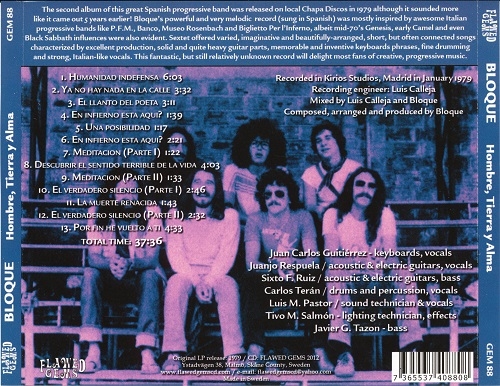 Bloque - Hombre, Tierra y Alma (Reissue) (1979/2012)