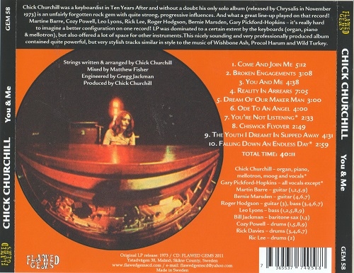 Chick Churchill - You And Me (Reissue) (1973/2011)