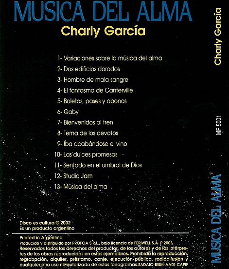 Charly Garcia - Musica Del Alma (Reissue) (1980/2002)