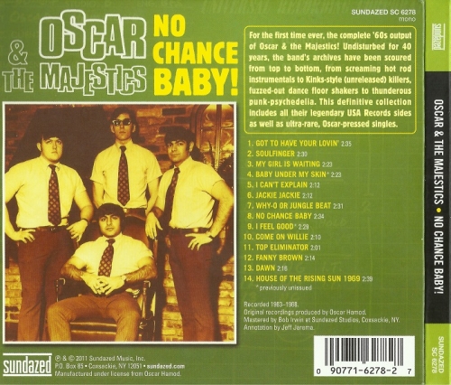 Oscar And The Majestics - No Chance Baby (Reissue) (1963-68/2011)