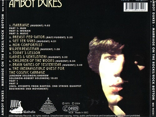 Amboy Dukes - Marriage on the Rocks / Rock Bottom (Reissue) (1970/2004)