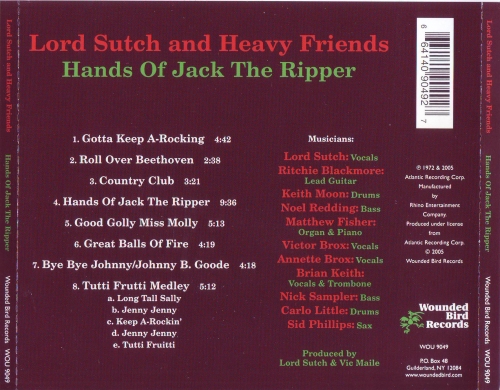 Lord Sutch and Heavy Friends - Hands of Jack the Ripper (Reissue) (1972/2005)