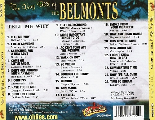 The Belmonts - Tell Me Why: The Very Best Of The Belmonts (2002)