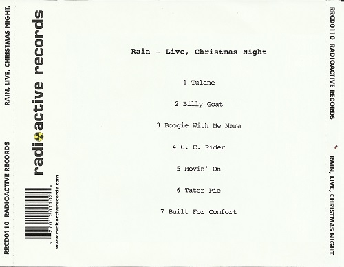 Rain - Live, Christmas Night (Reissue) (1969-71/2005)