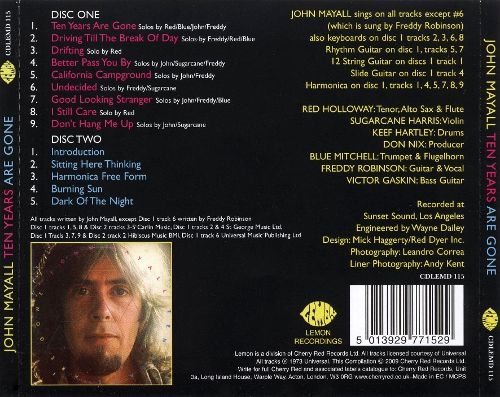 John Mayall - Ten Years Are Gone (Reissue) (1973/2009)