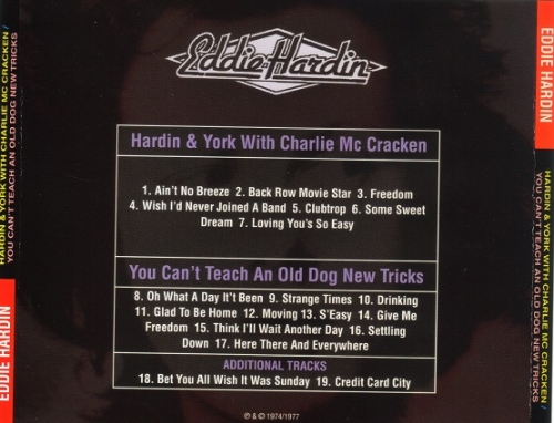 Eddie Hardin ‎– Hardin & York With Charlie Mc Cracken / You Can't Teach An Old Dog New Tricks (Reissue) (1974/1977)