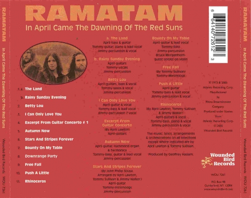 Ramatam - In April Came The Dawning Of The Red Suns (Reissue) (1973/2005)