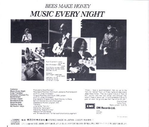 Bees Make Honey - Music Every Night (Reissue) (1973/1994)