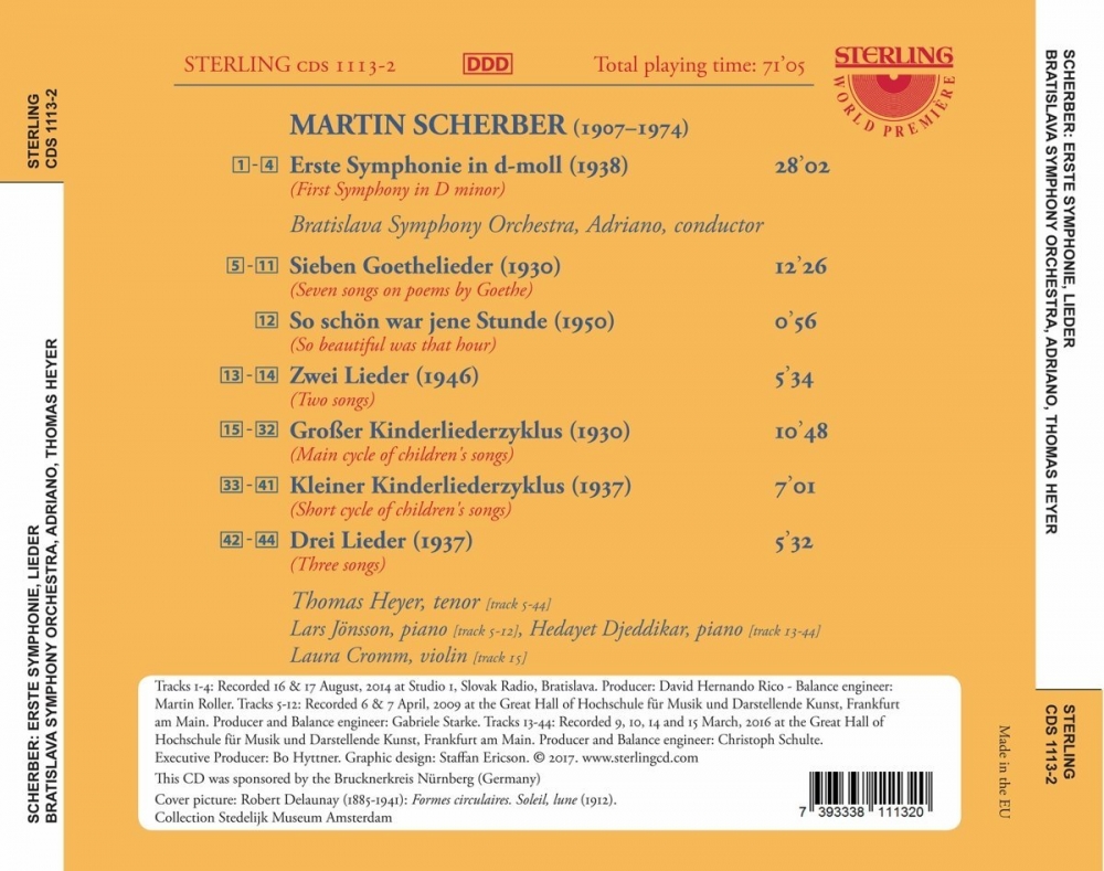 VA - Martin Scherber: Erste Symphony & Songs (2018)