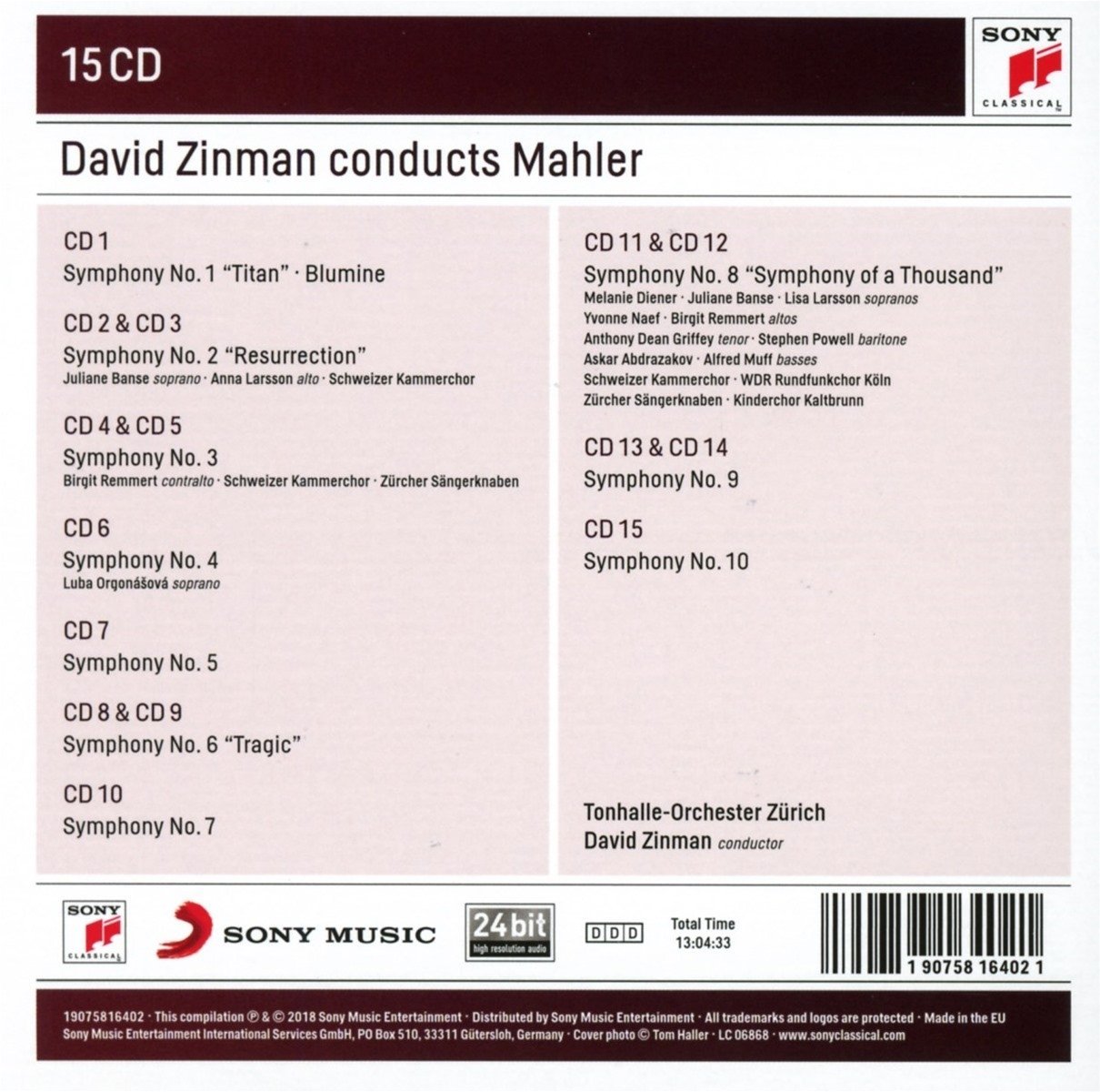 David Zinman - David Zinman Conducts Mahler Symphonies (2018)